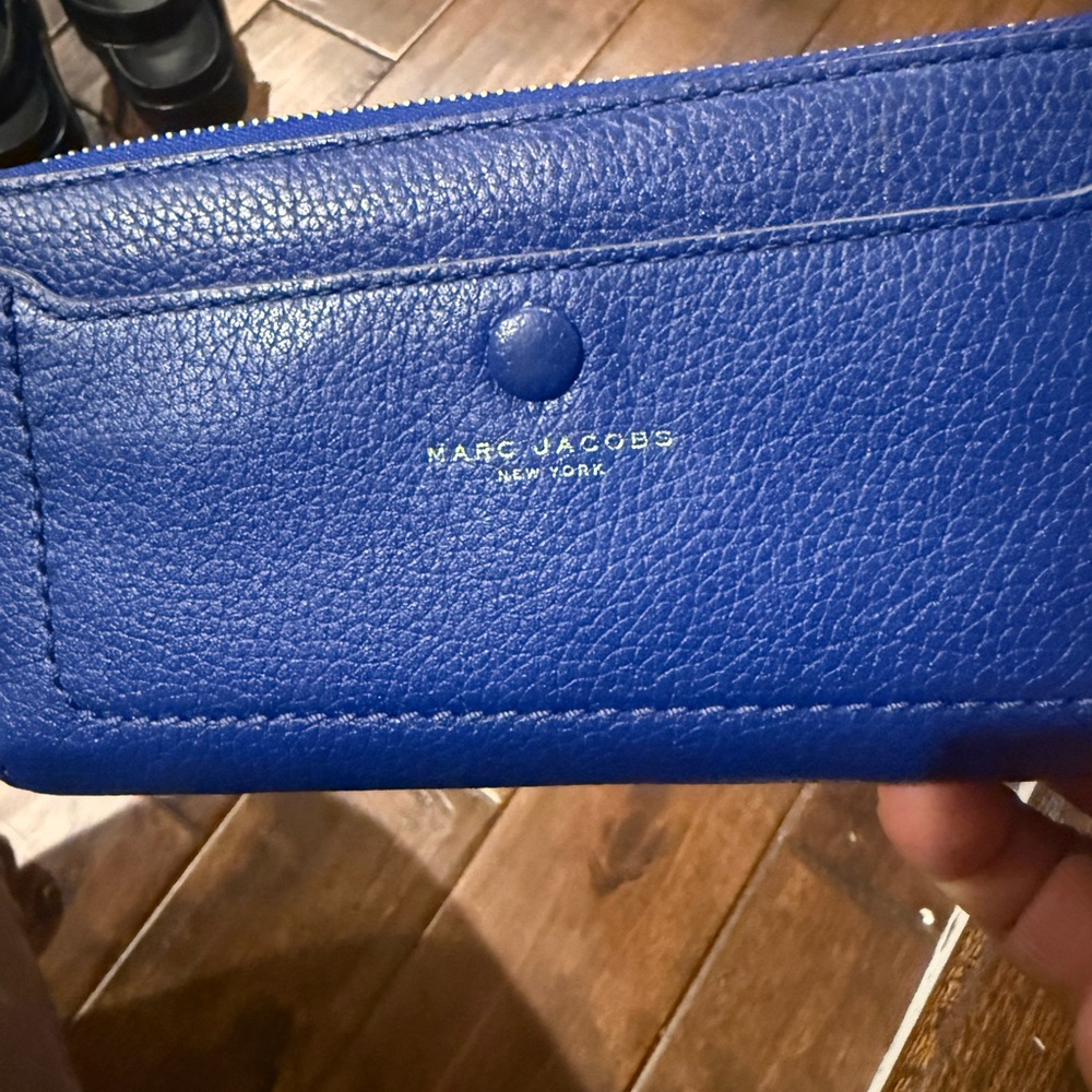 Marc Jacobs Cobalt Blue Leather long wallet
